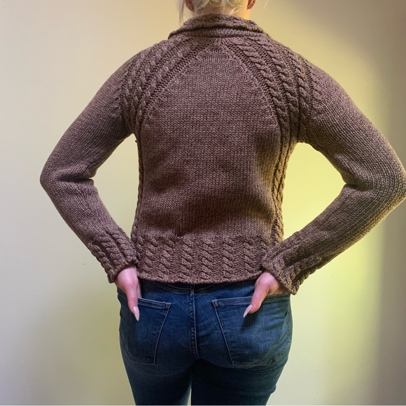 PLUCK Paris ~ 100% Pure New Wool Chunky Knit Sweater - Picture 7 of 11